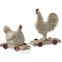 Mirabeau Osterfigur Huhn 2er Set Mesnil creme
