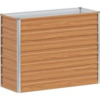 vidaXL Hochbeet Hochbeet Hellbraun 100 x 40 x 77 cm Verzinkter Stahl (1 St)