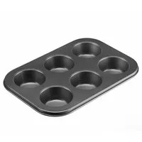 WESTMARK Muffinform Für 6 Muffins, Antihaftbeschichtung, Back Meister, Anthrazit