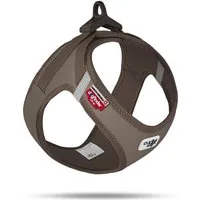 Curli Hunde-Geschirr Clasp Vest Geschirr Cord braun