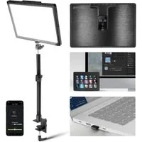 Neewer Videoleuchte GL1 PRO 15,5" LED Streaming Key Light, mit Tischklemme, App Steuerung, kompatibel mit Elgato Stream Deck, Panel Videolicht für Gaming Zoom