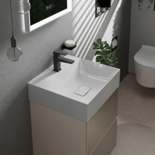 hansgrohe Xevolos E Handwaschbecken 61088450 500x480mm, mit Hahnloch, ohne Überlauf, SmartClean, weiß