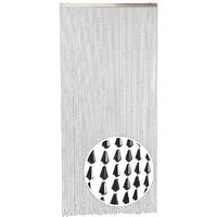 Kobolo Türvorhang Vorhang NERO Kunststoff 72 Stränge 90x200cm (1 St), Ösen