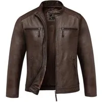 Amaci&Sons Lederjacke CICERO Lederjacke Echtleder Herren Biker Zipper Jacke