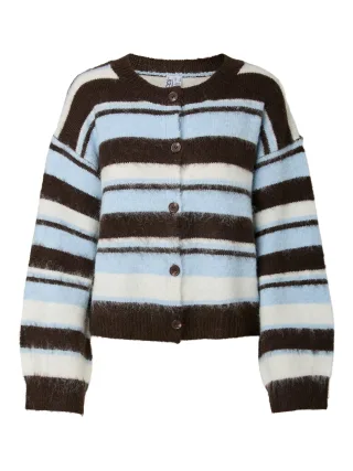 PIECES - PCADA LS O-NECK KNIT CARDIGAN BC - Gr. - XS