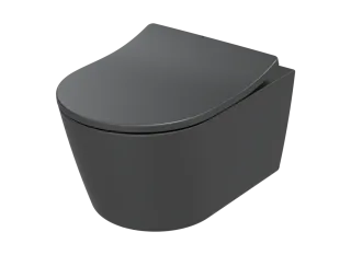 TOTO RP Wand-Tiefspül-WC matt Schwarz randlos, rev. Befestigung, CW552RY#MBL CW552RY#MBL