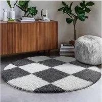Sanat Hochflor-Teppich Milano 1250, rund, Höhe: 30 mm, Hochflor, Wohnzimmer, Schlafzimmer, fussbodenheizungsgeeignet
