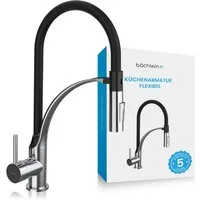 Bächlein Küchenarmatur Assaranco - flexibler Küchen Wasserhahn mit magnetischer Halterung Magnethalterung der Brause