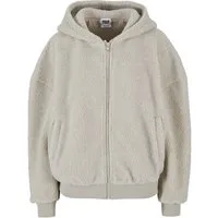 URBAN CLASSICS Sweatjacke Urban Classics Damen Ladies Oversized Sherpa Zip Hoody