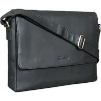 Benthill Messenger Bag Herren Umhängetasche Echt Leder Messenger Laptop Schultertasche Damen, Reißverschlussfach