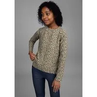 KIDSWORLD Langarmshirt Shirt in Leo-Optik Modischer Animal-Print