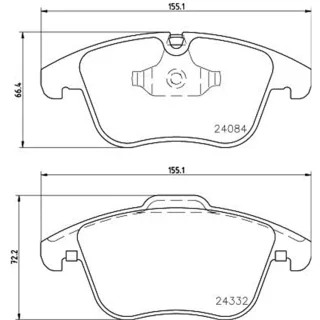 Hella Bremsbel?ge vorne Citroen C5 Peugeot 407 508