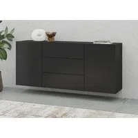 Home affaire Sideboard Ava, Breite 140 cm, hängend und stehend montierbar, moderne grifflose Kommode, Schubladenschrank, 2Türen/3Schubkästen