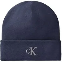 Calvin Klein Strickmütze CK FINE RIB BEANIE mit Markenlogo