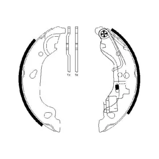 Textar Bremsbacken hinten Fiat Punto 188