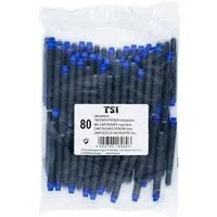 TSI Schreibwaren Tintenpatronen Universal 80er, königsblau für Füller (Lamy, Pelikan us Tintenpatrone