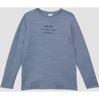 s.Oliver Langarmshirt T-Shirt Strukturiertes Langarmshirt mit Frontprint
