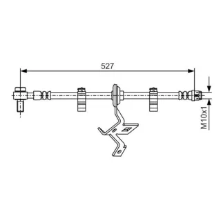 Bosch Bremsschlauch vorne links Mercedes M-Klasse W163 1987476041