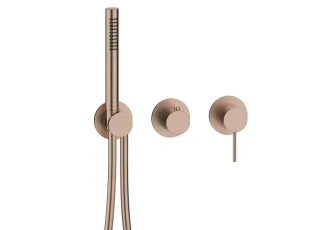Herzbach MODUL7 Hebelmischer-Farbset 2/3 Verbraucher Copper Steel, 70.702002.1.39 70.702002.1.39