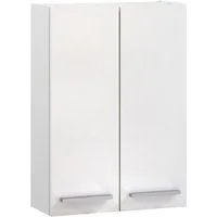 Saphir Hängeschrank Quickset 335 Badschrank 50 cm breit mit 2 Türen und 2 Einlegeböden Badezimmer-Hängeschrank inkl. Griffe in Chrom Glanz