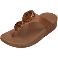 Fitflop LULU MARBLED-STONE TOE-POST SANDALS Zehentrenner Deep Tan