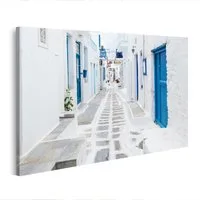 islandburner Leinwandbild Mykonos Street Griechenland Leinwand Bild