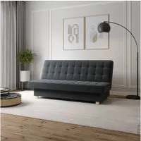 MOEBLO Schlafsofa BELFI, Clic-Clack Schlafsofa aus Webstoff für Wohnzimmer mit Federkern, Kipp- & Klappfunktion, modernes Polstersofa – Eleganz und Komfort vereint, (BxHxT):192x95x92 cm - mit Bettkasten und Schlaffunktion