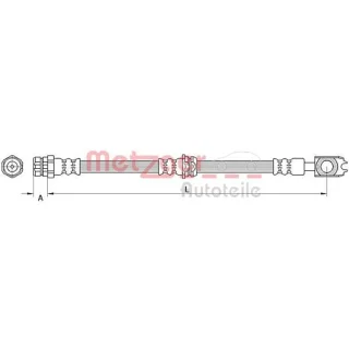 Metzger Bremsschlauch vorne rechts Audi A1 Seat Ibiza VW Polo