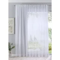 Gardinenbox Gardine (1 St), verdecketeSchlaufen, transparent, Batist, Store Batist Cotton Look Universalband 61500