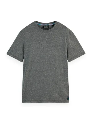 Scotch & Soda - Regular fit melange T-shirt grau - Gr. - S
