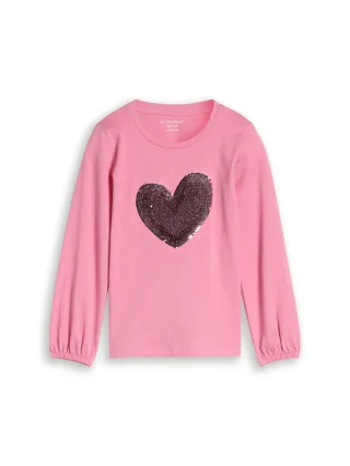 tom tailor kids - Langarmshirt mit Wendepailletten smooth rose - Gr. - 98