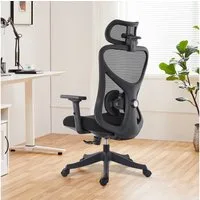 CALIYO Bürostuhl Ergonomisch Schreibtischstuhl, klappbare Armlehnen & Wippe, Schreibtischstuhl Ergonomisch des Maximale Belastung: 150 Kg