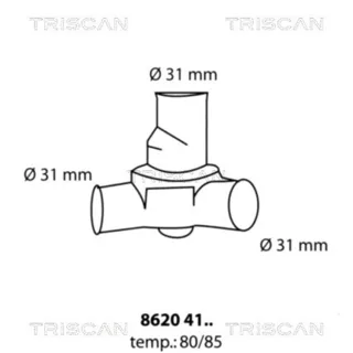 Triscan Thermostat POLESTAR Volvo 2,0