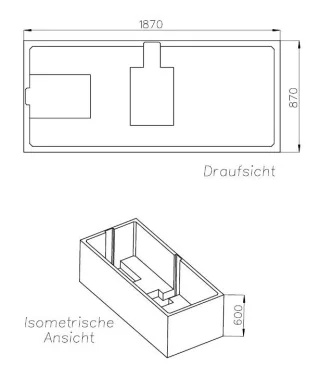 Neuesbad Wannenträger für Laufen Pro 190x90 SW 80438