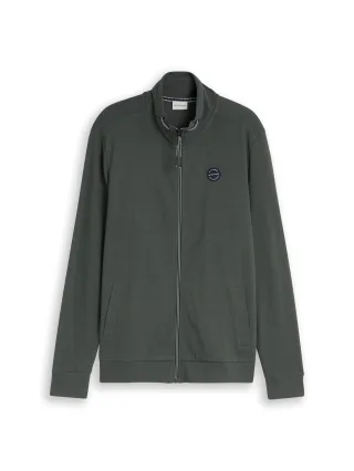 Tom Tailor - Sweatjacke aus Baumwolle Darkest Olive - Gr. - L