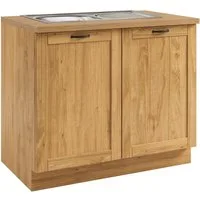 Home affaire Spülenschrank Teramo Breite 100 cm, inkl. Einbauspülbecken