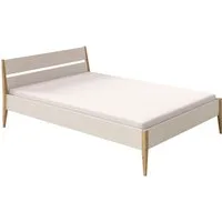 PAIDI Kinderbett STIENE in verschiedenen Größen und Farben (90/120/140x200cm - Beige, Grau, Eiche massiv), Jugendbett mit Massivholz, pflegeleicht, langlebig, Jugendliege