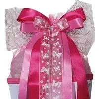 Roth Schultüte LED-Schleife "Pink Glamour", Rosa, 50 x 23 cm, für Zuckertüte oder Geschenke