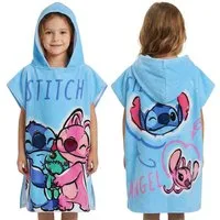 Disney Badeponcho DISNEY Stitch Badeponcho für Kinder, schnell trocknend, Baumwolle