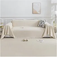 Qelus Sofahusse Sofa überwurfdecke 1 St. Chenille Sofaüberwurf, Einfach Couch überwurf, 180*180/260*180/340*180cm,für Wohnzimmer Schlafzimmer Sofadecke