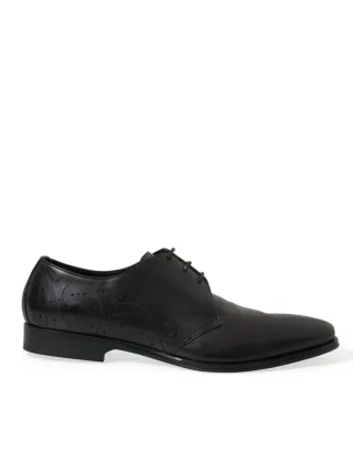 Leder Derby Schuhe im Brogue-Stil