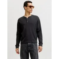 Jack & Jones Langarmshirt JORCHAMBERI HENLEY LS TEE Baumwollmischung, regular fit