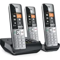Gigaset Comfort 500A trio - Telefon - schwarz/silber Festnetztelefon