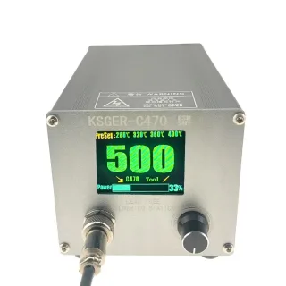 KSGER C470 Soldering Station 500W 1.8 Inch Display AC110-220V 500°C Multilingual Sleep/Standby For JBC C470/C245/C210/C1