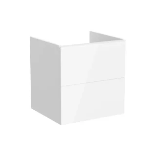 VitrA New Metropole Pure Waschtischunterschrank mit 2 Vollauszügen 58 x 52 x Weiß Hochglanz,67424 67424