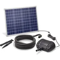 esotec Bachlaufpumpe 50/2500 Solar Bachlaufset Waterfall, 2500l/h, 50Wp Solarmodul 101960 (Komplettset)