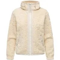 Ragwear Plüschjacke Nordicka II Sportliche Teddy-Fleecejacke mit verstellbarem Kragen