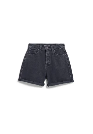 Armedangels - SHEAARI HIGH WAIST DENIM SHORT ebony black - Gr. - 27