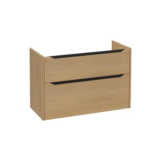 VitrA New Integra Square Waschtischunterschrank mit 2 Vollauszügen 97 x 45 x 65 cm Gold,80367 80367