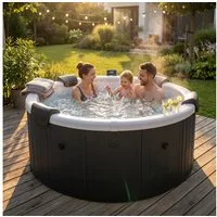 mSpa Whirlpool Frame Denver F-DE066W, 6 Personen, App-Steuerung, UVC+ Reinigung, Stecksystem mit Einlageplane, (Whirlpool Outdoor 6 Personen, Luxus Garten Pool, Whirlpool aufblasbar, Whirlpool mit Schnellheizsystem, Whirlpool Outdoor winterfest), Whi